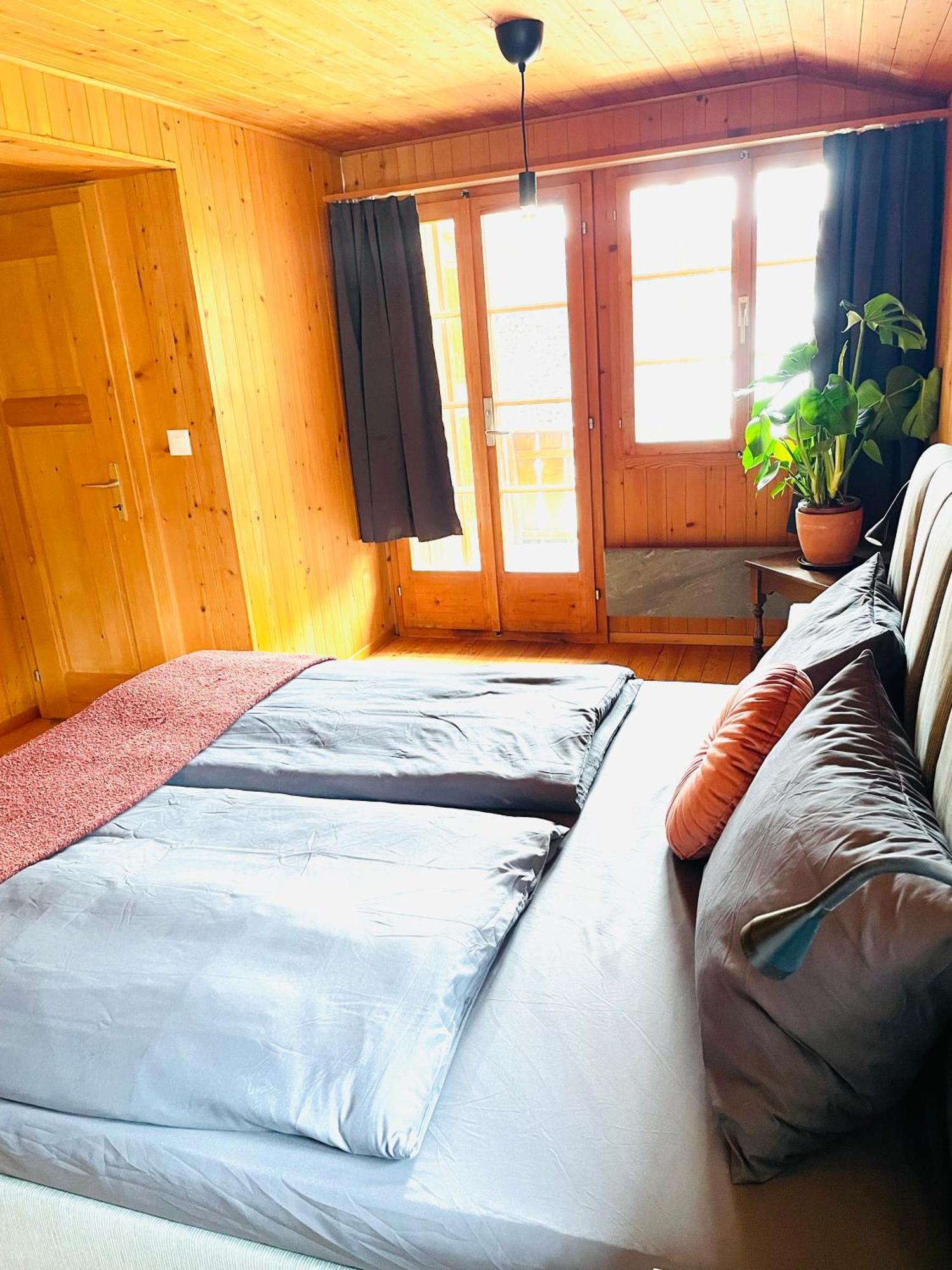 Lovely & Great Equipped Wooden Alp Chalet Flat Kandersteg Exterior photo