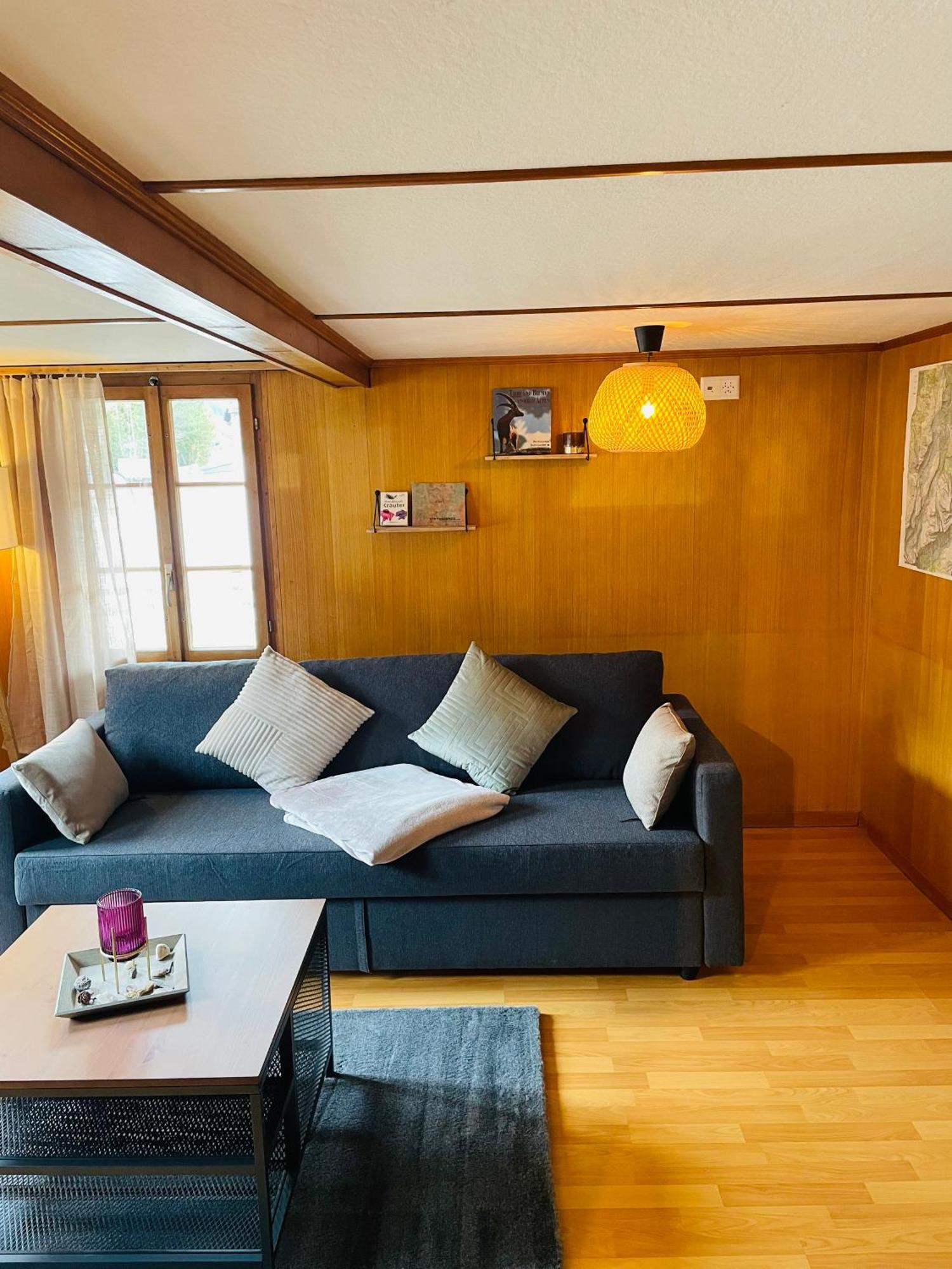 Lovely & Great Equipped Wooden Alp Chalet Flat Kandersteg Exterior photo